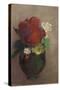 Vase de fleurs, pavot rouge-Odilon Redon-Stretched Canvas
