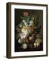 Vase de fleurs, raisins et pêches-Jan Frans van Dael-Framed Giclee Print