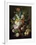 Vase de fleurs, raisins et pêches-Jan Frans van Dael-Framed Giclee Print