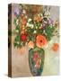Vase De Fleurs-Odilon Redon-Stretched Canvas