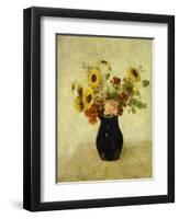 Vase de Fleurs-Odilon Redon-Framed Premium Giclee Print