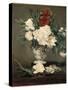 Vase de pivoines sur piédouche-Edouard Manet-Stretched Canvas