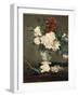 Vase de pivoines sur piédouche-Edouard Manet-Framed Giclee Print