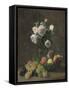 Vase De Roses, Pêches Et Raisins, 1894-Henri Fantin-Latour-Framed Stretched Canvas