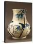 Vase Decorated with Chinese-Inspired Flowers and Birds-Joseph Wright of Derby-Stretched Canvas