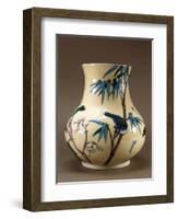 Vase Decorated with Chinese-Inspired Flowers and Birds-Joseph Wright of Derby-Framed Giclee Print