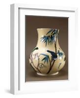 Vase Decorated with Chinese-Inspired Flowers and Birds-Joseph Wright of Derby-Framed Giclee Print