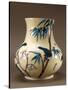 Vase Decorated with Chinese-Inspired Flowers and Birds-Joseph Wright of Derby-Stretched Canvas