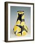 Vase Decorated with Stylized Swallows-null-Framed Giclee Print