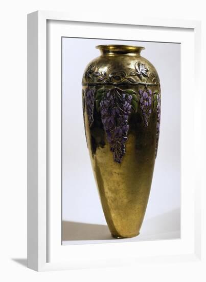 Vase Decorated with Wisteria, 1913-Jean Dunand-Framed Giclee Print