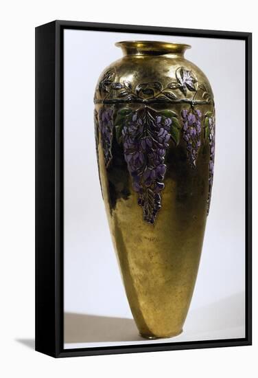 Vase Decorated with Wisteria, 1913-Jean Dunand-Framed Stretched Canvas
