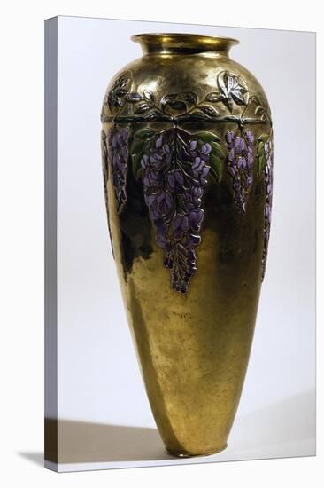 Vase Decorated with Wisteria, 1913-Jean Dunand-Stretched Canvas