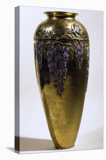 Vase Decorated with Wisteria, 1913-Jean Dunand-Stretched Canvas