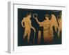 Vase, Decoration Depicting Victory Crowns an Athlete with Olive Branch, Detail-null-Framed Giclee Print