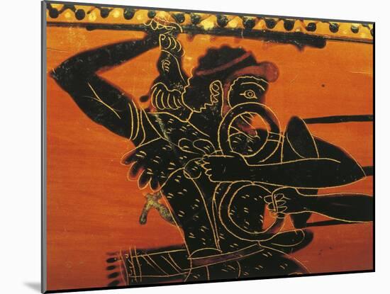 Vase Depicting Athlete, Black-Figure Pottery, Italy, Detail-null-Mounted Giclee Print