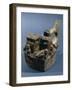 Vase Depicting Harvesting of Grain on Island, Vicus Culture, Circa 100 B.C.-null-Framed Giclee Print