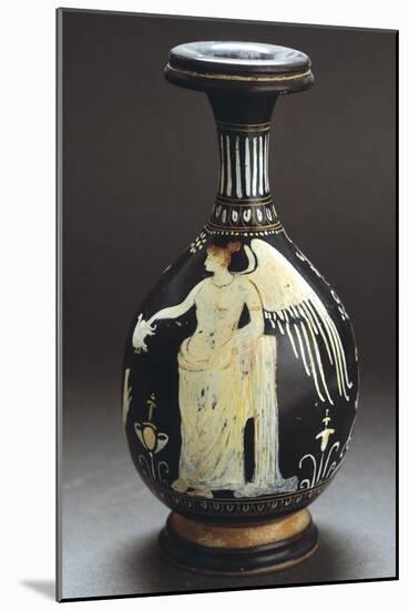 Vase Depicting Winged Female Figure, Red-Figure Apulian Pottery from Apulia, Italy-null-Mounted Giclee Print