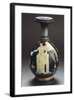 Vase Depicting Winged Female Figure, Red-Figure Apulian Pottery from Apulia, Italy-null-Framed Giclee Print