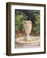 Vase Fountain, Pocantico-John Singer Sargent-Framed Giclee Print