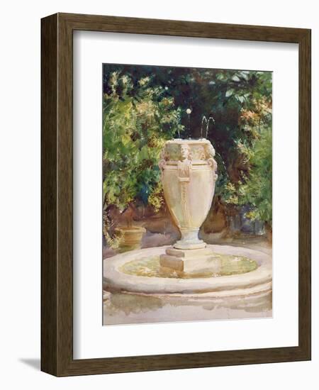 Vase Fountain, Pocantico-John Singer Sargent-Framed Giclee Print