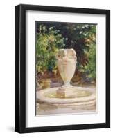 Vase Fountain, Pocantico-John Singer Sargent-Framed Giclee Print