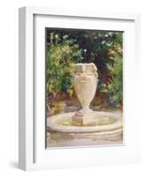 Vase Fountain, Pocantico-John Singer Sargent-Framed Giclee Print