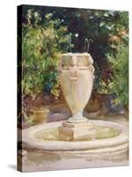 Vase Fountain, Pocantico-John Singer Sargent-Stretched Canvas