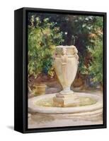 Vase Fountain, Pocantico-John Singer Sargent-Framed Stretched Canvas