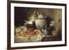 Vase, homard, fruits et gibier-Anne Vallayer-coster-Framed Giclee Print