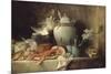 Vase, homard, fruits et gibier-Anne Vallayer-coster-Mounted Giclee Print