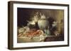 Vase, homard, fruits et gibier-Anne Vallayer-coster-Framed Giclee Print