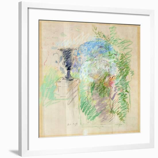 Vase in a Garden, 1890-Berthe Morisot-Framed Giclee Print