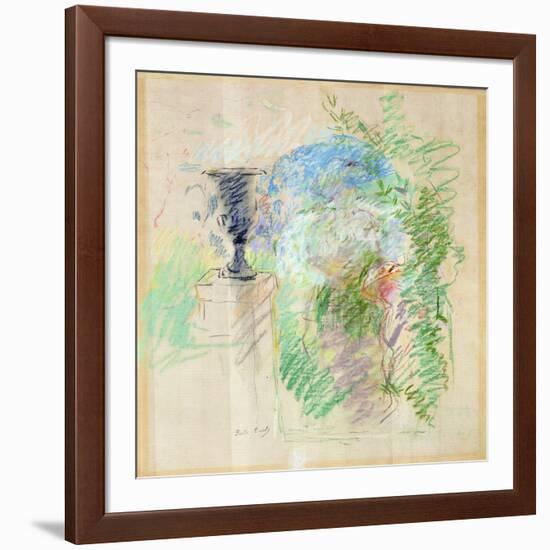 Vase in a Garden, 1890-Berthe Morisot-Framed Giclee Print