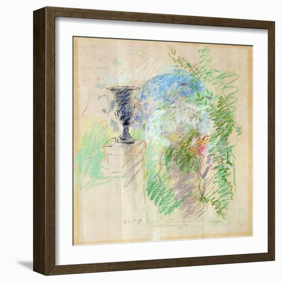 Vase in a Garden, 1890-Berthe Morisot-Framed Giclee Print