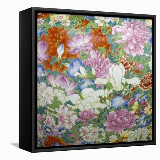 Vase "Mille fleurs"-null-Framed Stretched Canvas