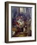 Vase Mit Blumen Auf Einer Konsole-Eugene Delacroix-Framed Giclee Print