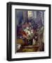 Vase Mit Blumen Auf Einer Konsole-Eugene Delacroix-Framed Giclee Print