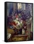 Vase Mit Blumen Auf Einer Konsole-Eugene Delacroix-Framed Stretched Canvas