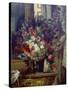 Vase Mit Blumen Auf Einer Konsole-Eugene Delacroix-Stretched Canvas