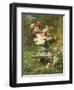 Vase Mit Pfingstrosen in Einem Garten-Louis Marie Lemaire-Framed Giclee Print