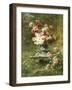 Vase Mit Pfingstrosen in Einem Garten-Louis Marie Lemaire-Framed Giclee Print