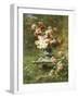 Vase Mit Pfingstrosen in Einem Garten-Louis Marie Lemaire-Framed Giclee Print