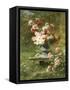 Vase Mit Pfingstrosen in Einem Garten-Louis Marie Lemaire-Framed Stretched Canvas