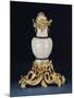 Vase monté en bronze ciselé et doré, fontaine à parfum en céladon craquelé,-null-Mounted Giclee Print