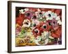 Vase of Anemones (Oil on Canvas)-Louis Valtat-Framed Giclee Print