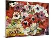 Vase of Anemones (Oil on Canvas)-Louis Valtat-Mounted Giclee Print