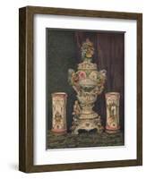 'Vase of Dresden Porcelain and Pair of Porcelain Beakers', 1863-Robert Dudley-Framed Giclee Print