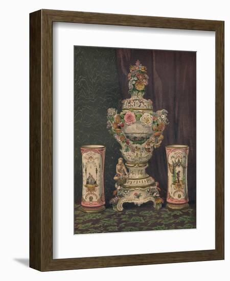 'Vase of Dresden Porcelain and Pair of Porcelain Beakers', 1863-Robert Dudley-Framed Giclee Print