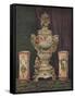 'Vase of Dresden Porcelain and Pair of Porcelain Beakers', 1863-Robert Dudley-Framed Stretched Canvas