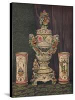 'Vase of Dresden Porcelain and Pair of Porcelain Beakers', 1863-Robert Dudley-Stretched Canvas